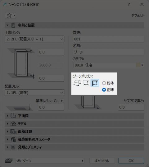 ゾーンの図形作成法